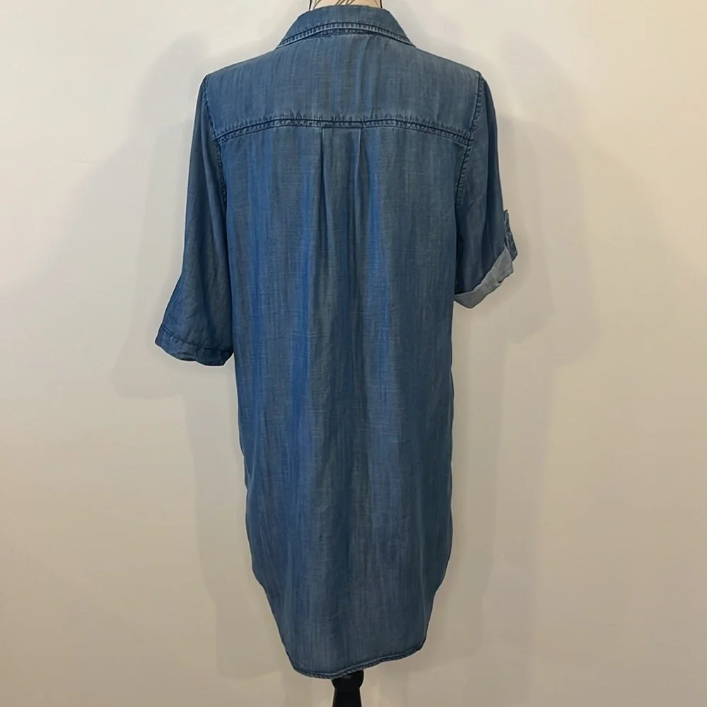 LOFT Blue Denim Mini Dress - Picture 2 of 10
